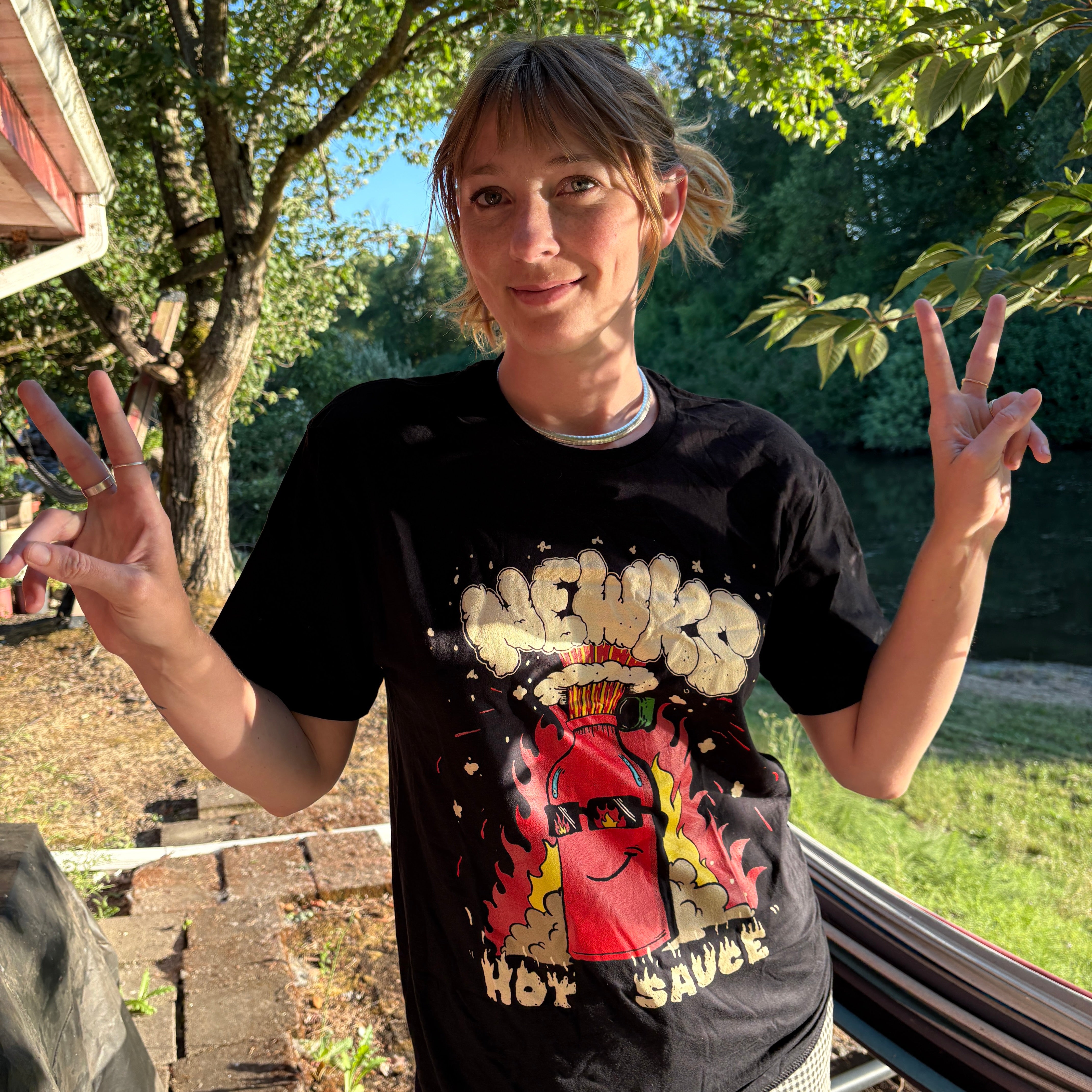 Exploding Hot Sauce Bottle Shirt – Newks Sauces