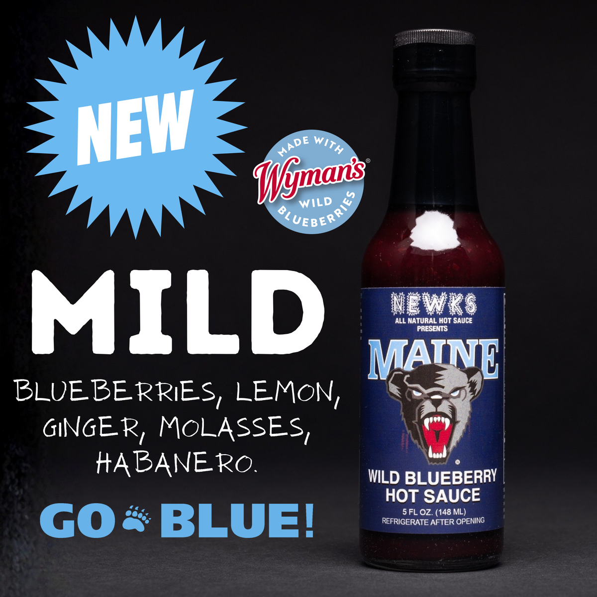 University of Maine x Wild Blueberry Sauce! (MILD)