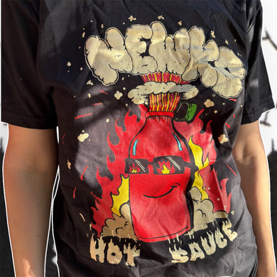 Exploding Hot Sauce Bottle Shirt