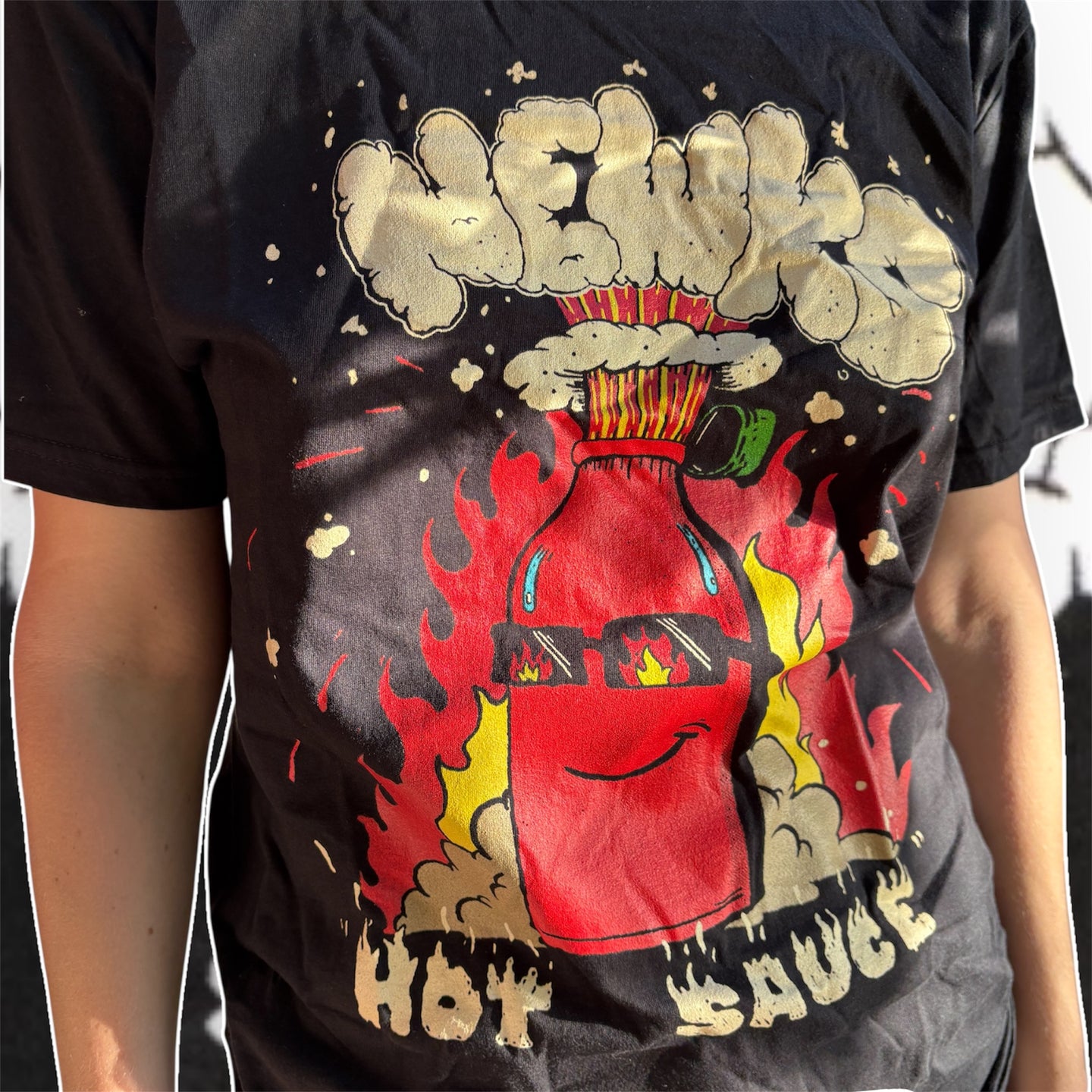Exploding Hot Sauce Bottle Shirt