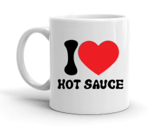 'I Love Hot Sauce' Coffee Mug
