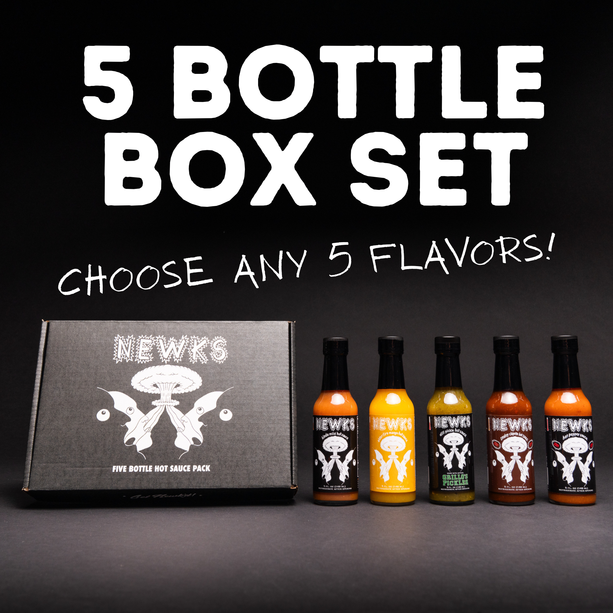 5 Bottle Hot Sauce Box Set!